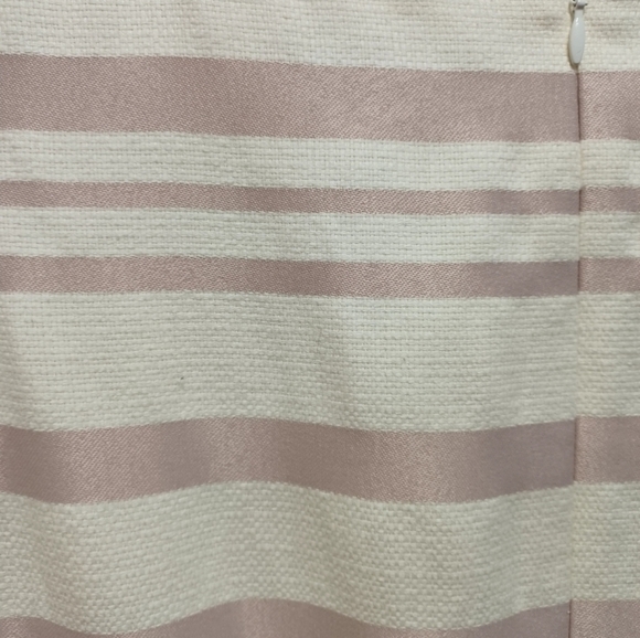 NWT J.crew Striped Sheath short sleeve work Dress Pink and Off White womans sz 4 - Picture 8 of 14